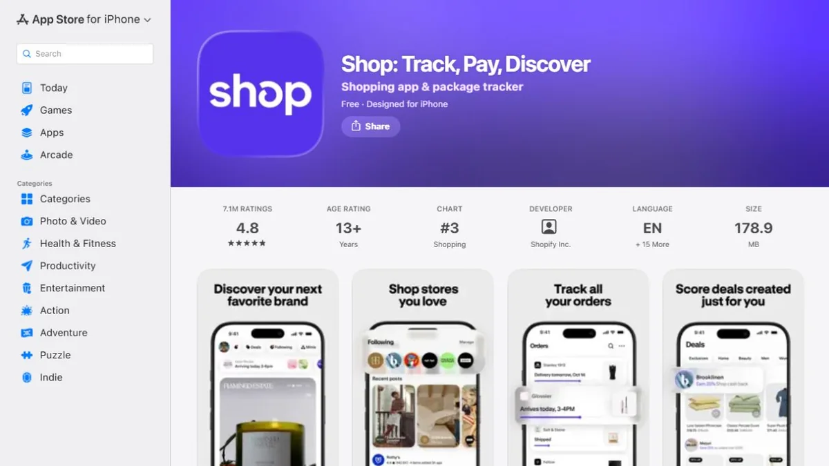 Shop Apple App Store listing