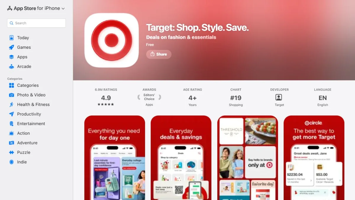 Target Apple App Store listing