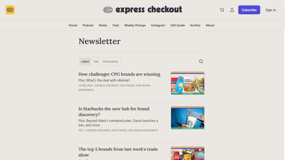 Express Checkout newsletter archive