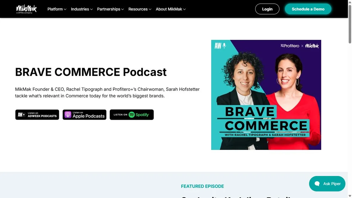 BRAVE COMMERCE official show webpage