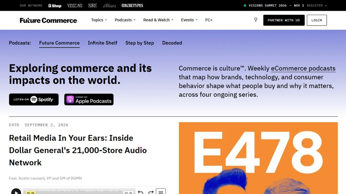 Future Commerce official show webpage