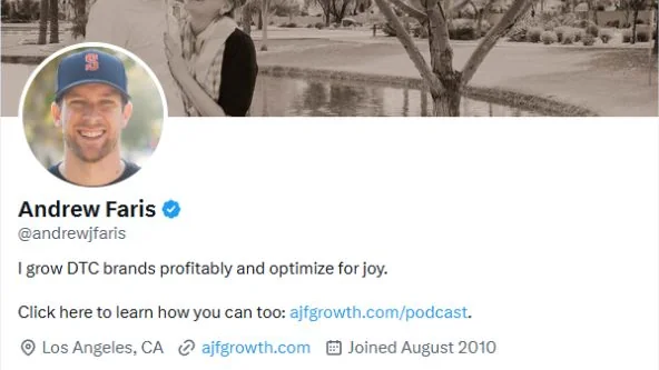 Andrew Faris X profile