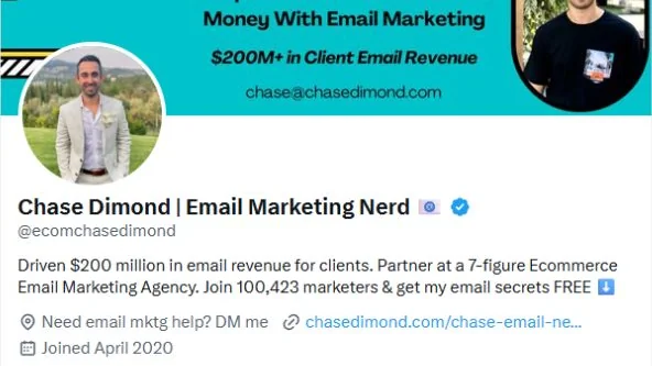 Chase Dimond X profile