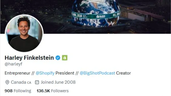 Harley Finkelstein X profile
