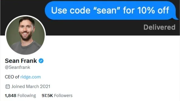 Sean Frank X profile
