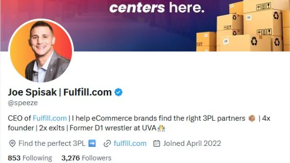 Joe Spisak X profile